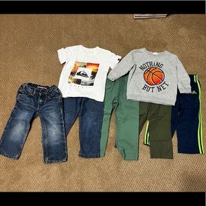 7 piece 2T boys set - Carter, Adidas and Tommy Hilfiger
